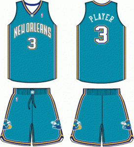New Orleans Hornets, divisa da trasferta. Dal 2002/03 al 2004/05.